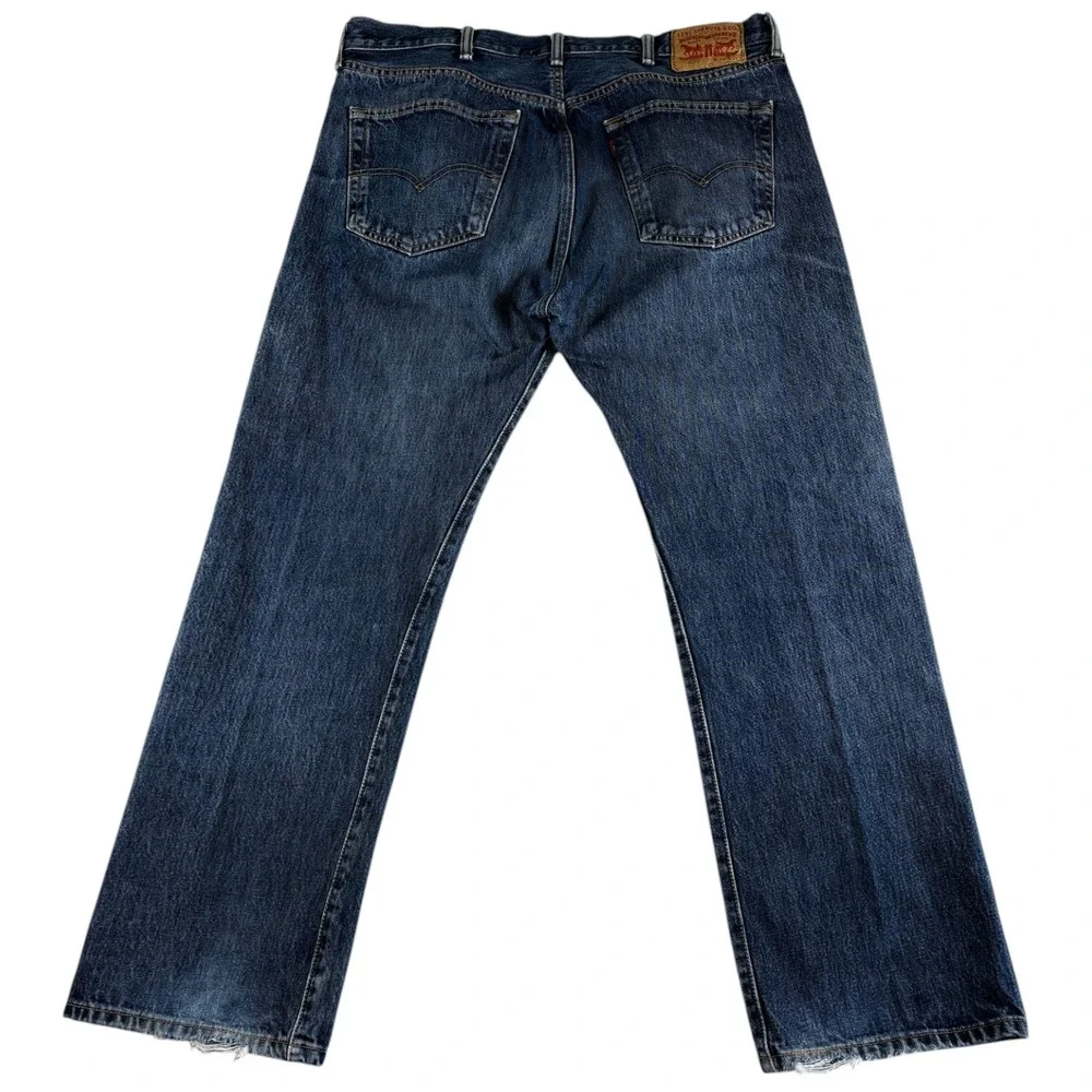 Levi's 501 Original Fit Jeans Mens 38x30 Blue Denim Medium Wash Straight Leg